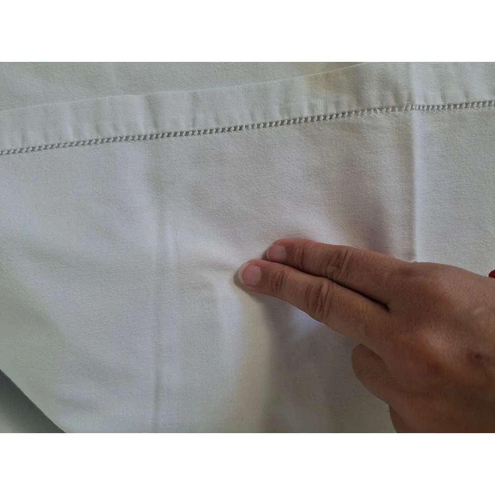 Statements CWImports White Embroidered Seashell Hemstitch Tablecloth NapkinsSet6